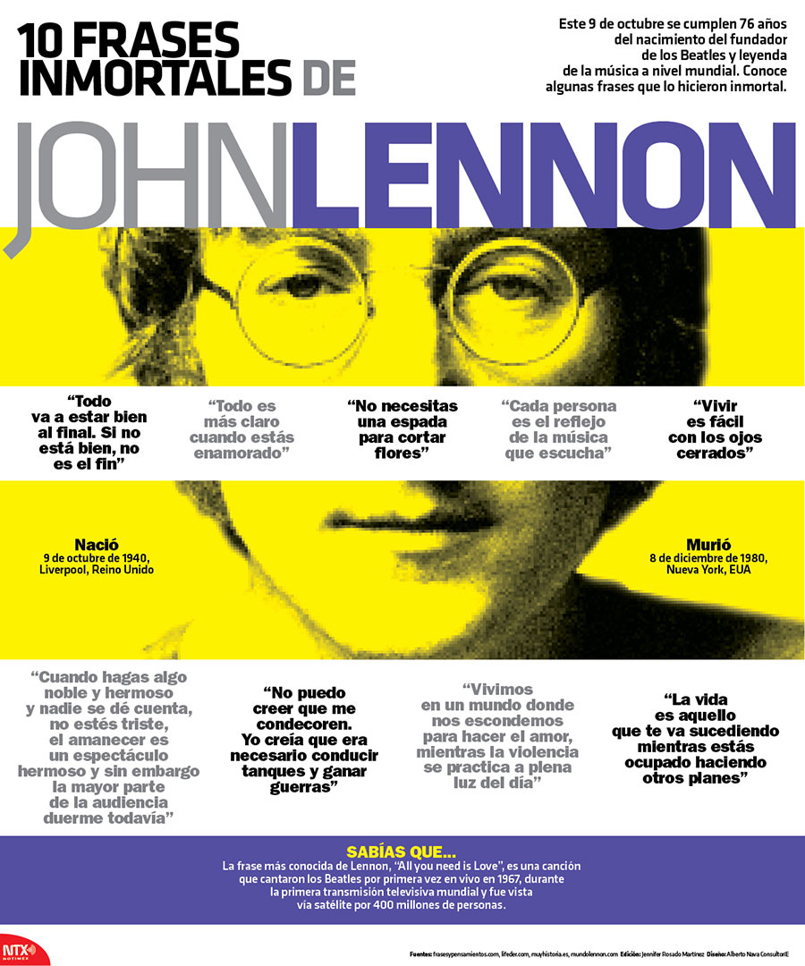10 frases inmortales de John Lennon