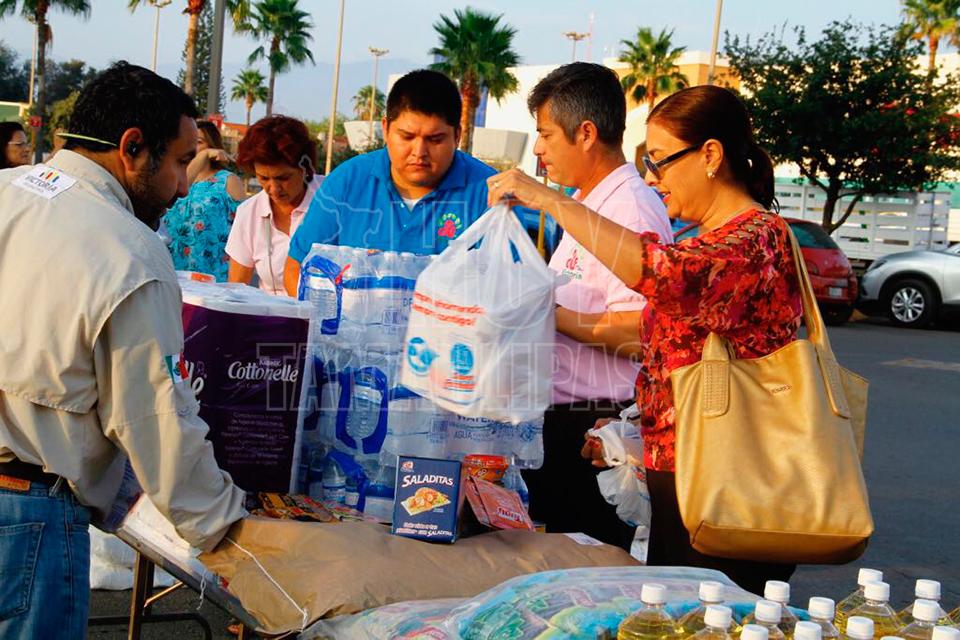 Victorenses se suman al apoyo de los afectados por sismos