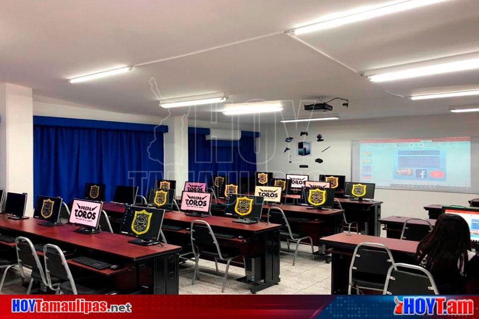 Hoy Tamaulipas Queda equipado laboratorio de computo en Prepa de