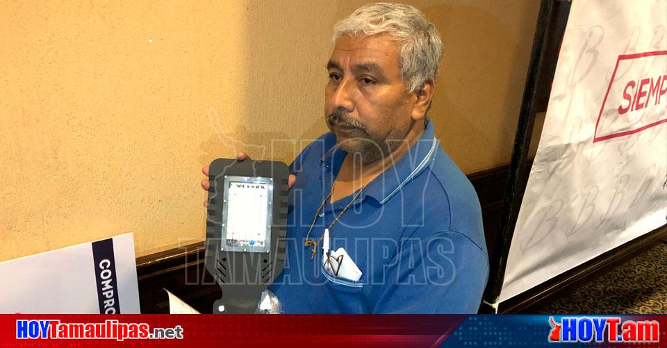 Hoy Tamaulipas Dona Ivett Bermea lamparas al Infonavit Los Ebanos en