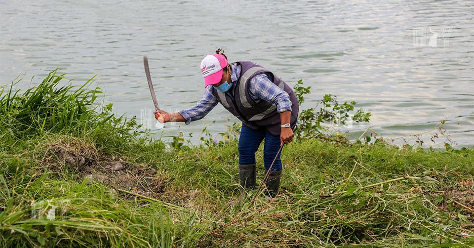 Hoy Tamaulipas - Gobierno de Madero refuerza limpieza de lagunas y canales
