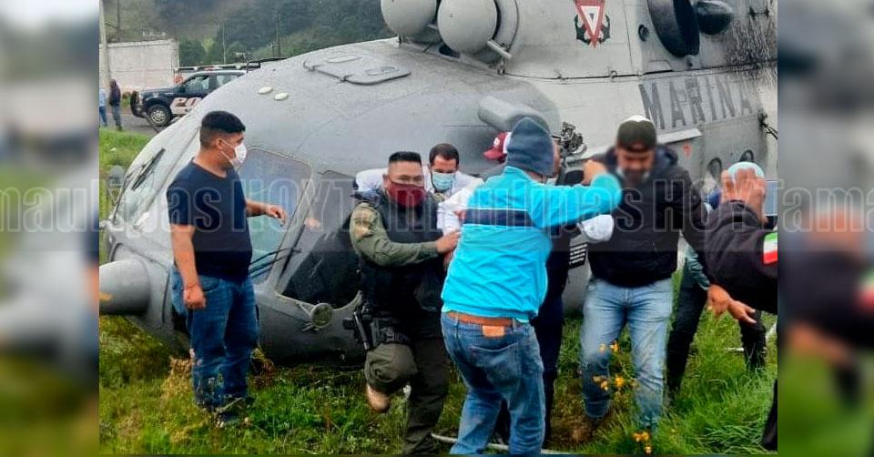 Hoy Tamaulipas - Desconoce la SEMAR causas de cada de helicptero en Hidalgo - Vimarsana News