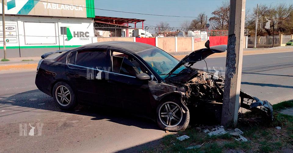 Hoy Tamaulipas - Accidente en Tamaulipas Choca contra poste y huye en ...