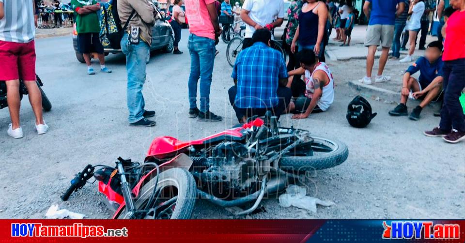 Hoy Tamaulipas Accidentes viales en Tamaulipas Choque entre moto y