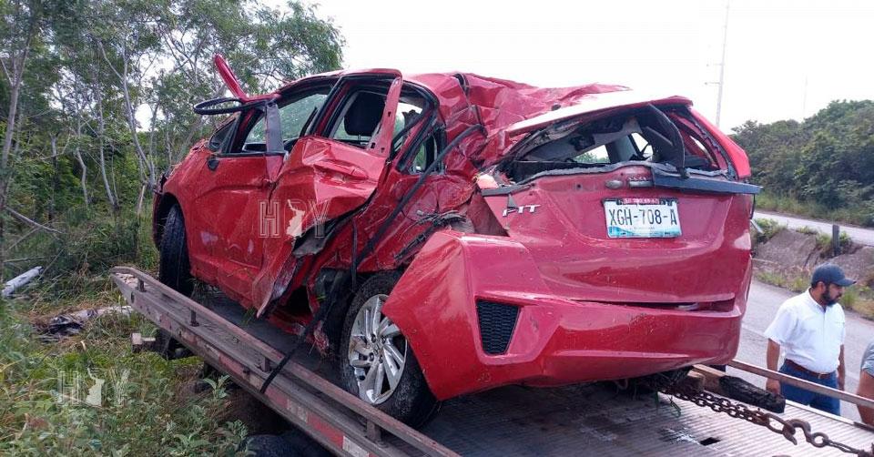Hoy Tamaulipas - Choque en Tamaulipas Joven destroza su automovil al ...