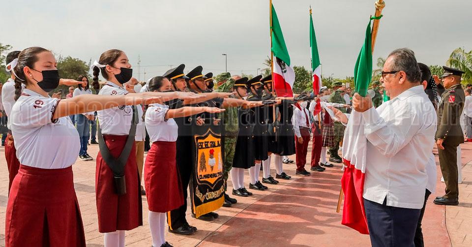 Hoy Tamaulipas - Dia de la Bandera en Tamaulipas Conmemoran el 83