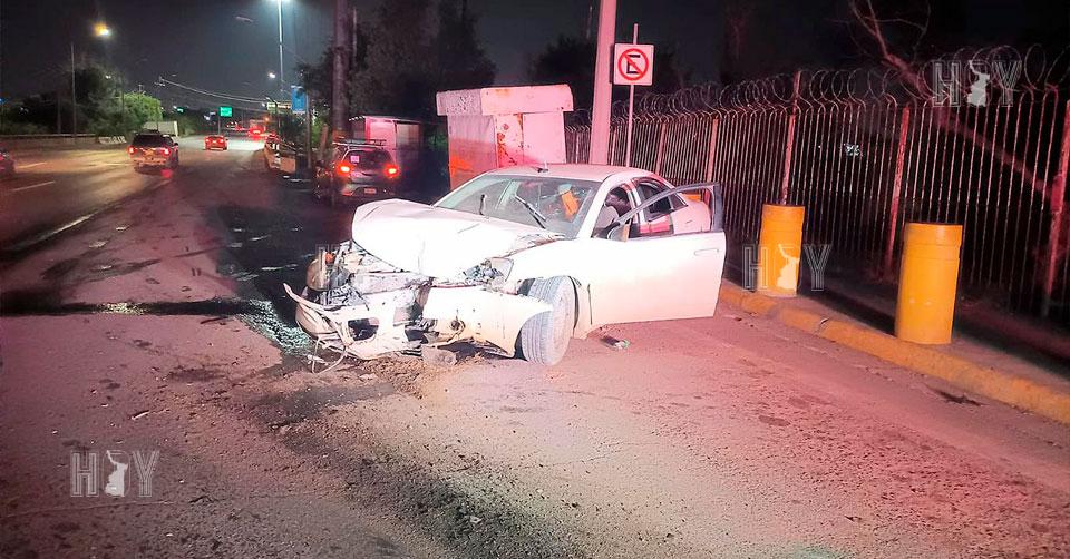 Hoy Tamaulipas - Tamaulipas Mujer acaba herida tras chocar con poste y ...