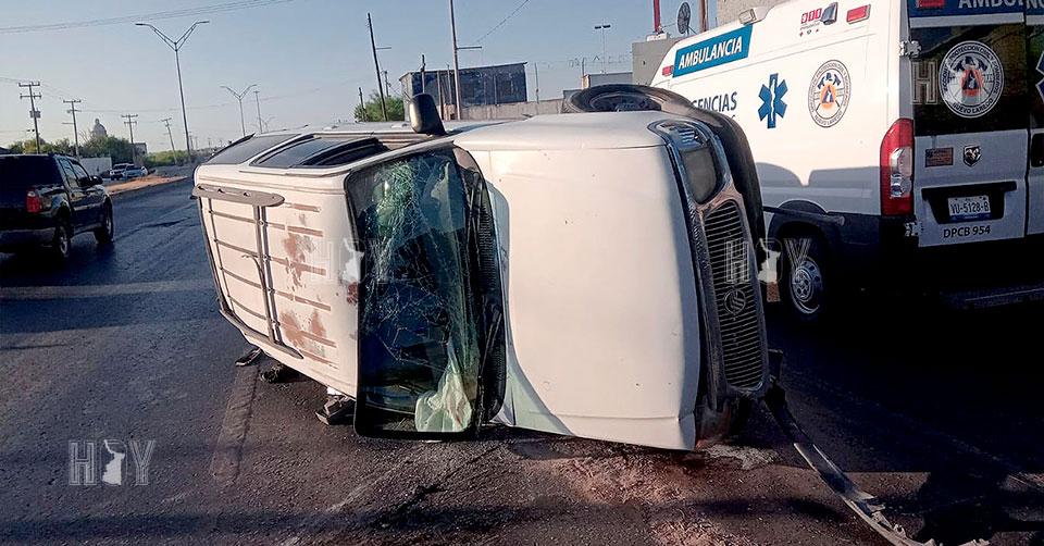 Hoy Tamaulipas - Accidente en Tamaulipas Volcadura deja dos lesionados ...