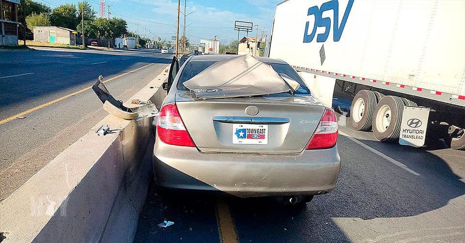 Hoy Tamaulipas - Accidente en Tamaulipas Choca contra muro de concreto ...