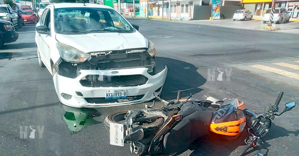 Hoy Tamaulipas - Accidente en Tamaulipas Motociclista sale herido tras ...