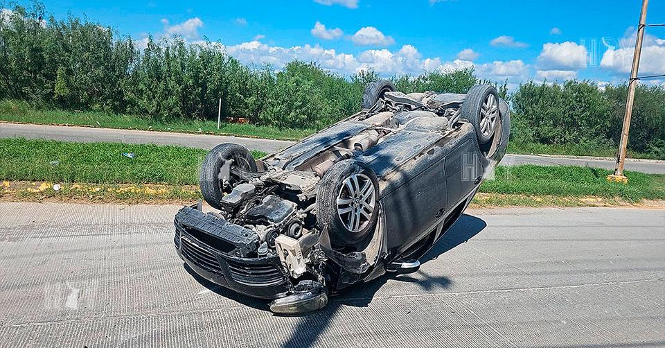 Hoy Tamaulipas - Accidente en Tamaulipas Choque con volcadura en Nuevo ...