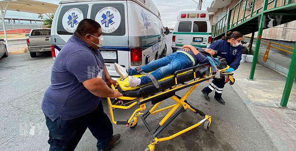 Hoy Tamaulipas - Mujer resulta lesionada tras choque en Nuevo Laredo