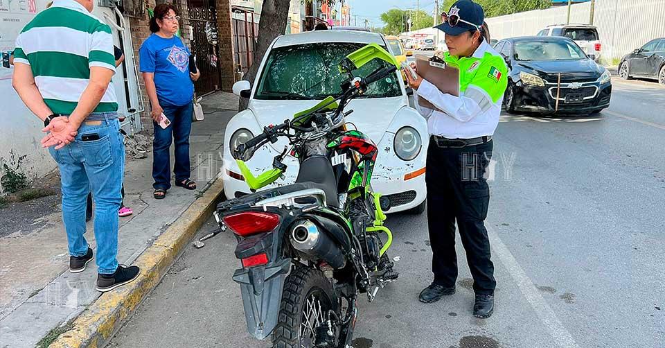 Hoy Tamaulipas - Accidente en Tamaulipas Motociclista sale ileso tras ...