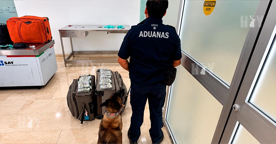 Cae pasajero con más de 365 mil dólares ocultos en maletas en Oaxaca