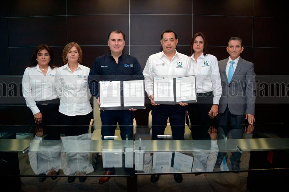 Hoy Tamaulipas - Firman convenio Bienestar Social e IMSS de Tamaulipas