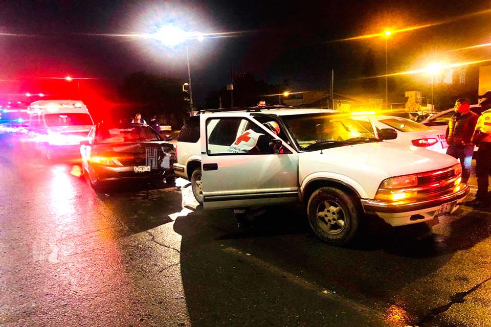 Hoy Tamaulipas - Mujer lesionada en choque por alcance en Ciudad Victoria
