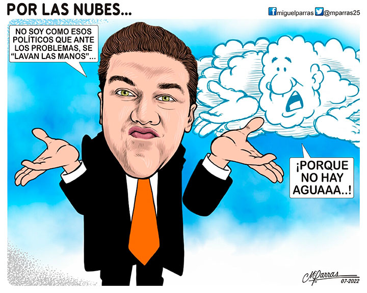 Por las nubes...