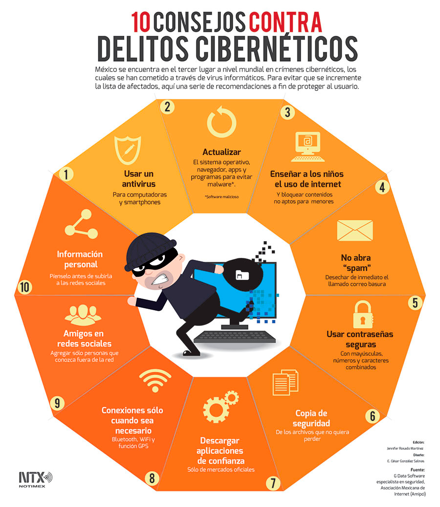 10 consejos contra delitos cibern�ticos 