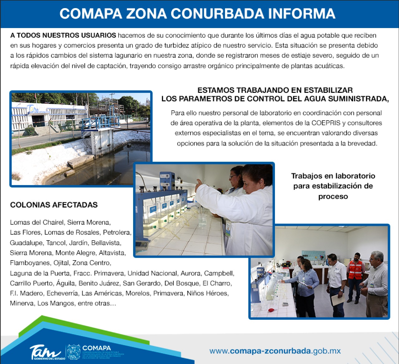 Comapa Conurbada informa