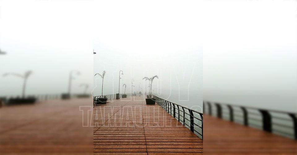 Amanecer con neblina en Tampico