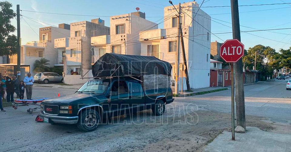 Repartidores de Didi resultaron heridos al chocar con camioneta en Tampico