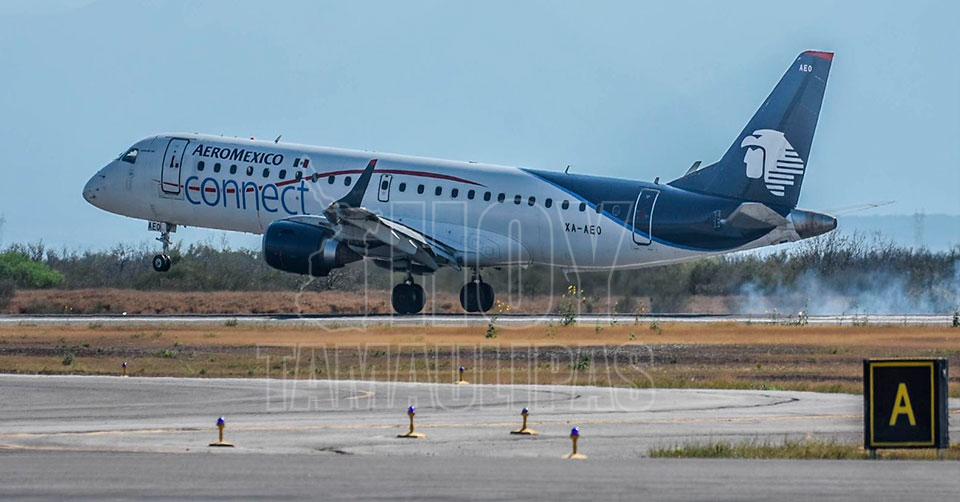 Primer vuelo de Aeromxico en Ciudad Victoria
