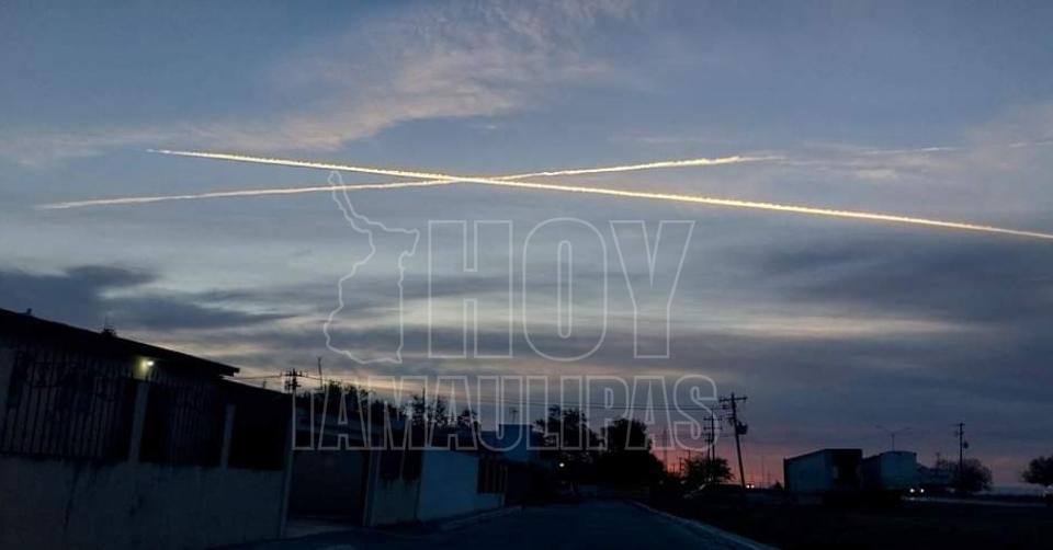 Cruz en el cielo de la frontera tamaulipeca 