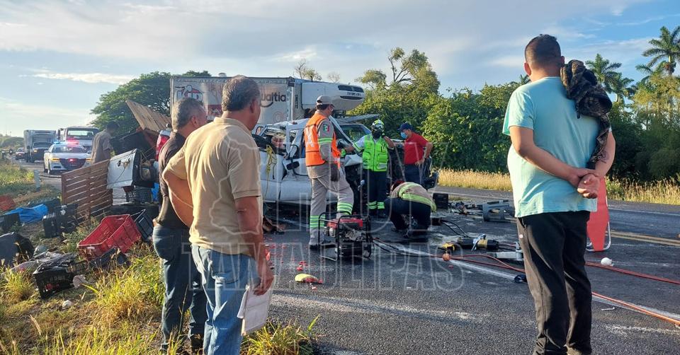 Un prensado, dej choque en Libramiento Poniente de Tampico