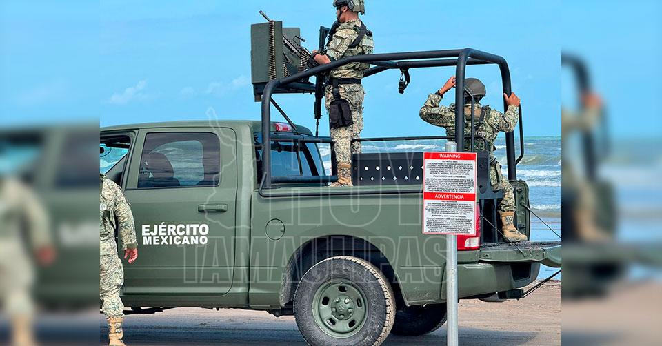 Invasin simblica en Playa Bagdad: EU coloca avisos en territorio mexicano